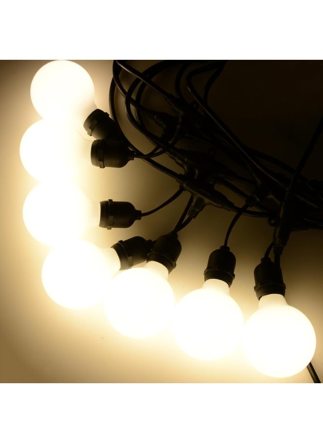 Generic Outdoor String Light Cable Without Bulbs E27 Socket Festoon Light Cord, IP65 Waterproof Patio String Lighting Connectable Hanging Cable for Garden,  - Image 1
