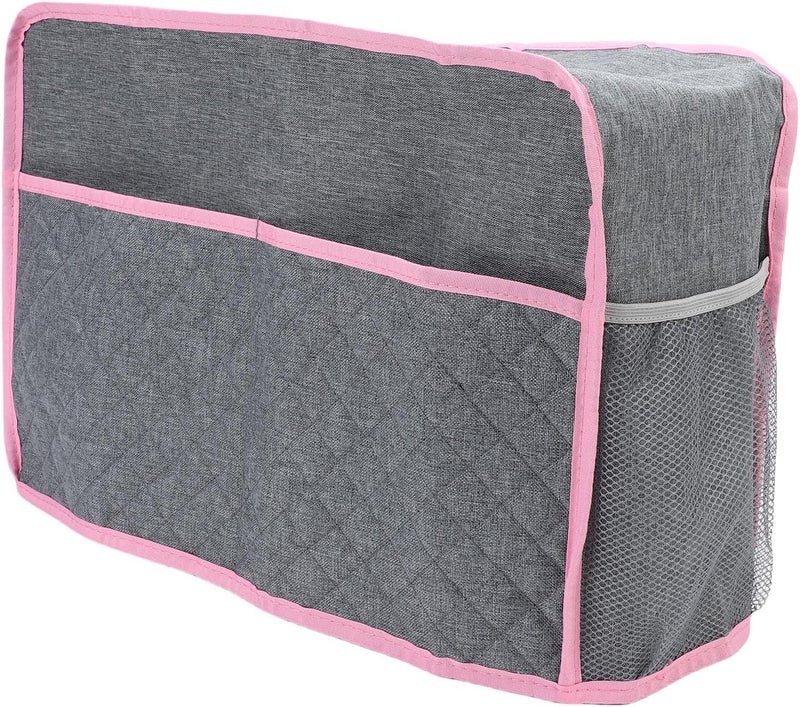 Focket Sewing Machine Cover, Water Proof Dust Proof Canvas with Storage Pockets for Sewing Machines (Grey) - Image 4