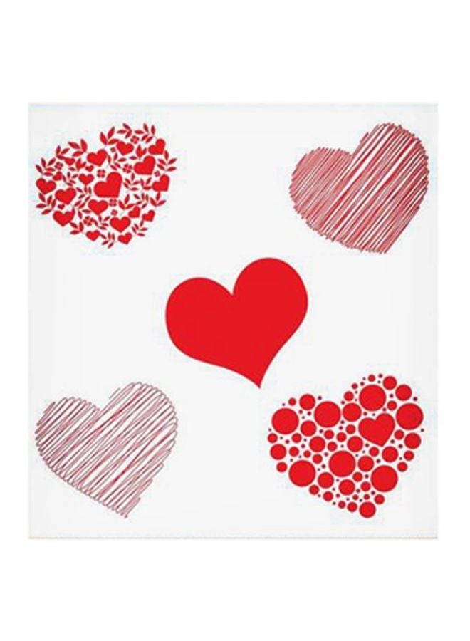 RYN Love Printed MDF Wall Art Painting White/Red 30x30centimeter - Image 1