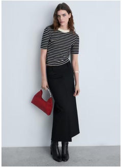 MANGO Striped Crew Neck T-Shirt  - Image 4