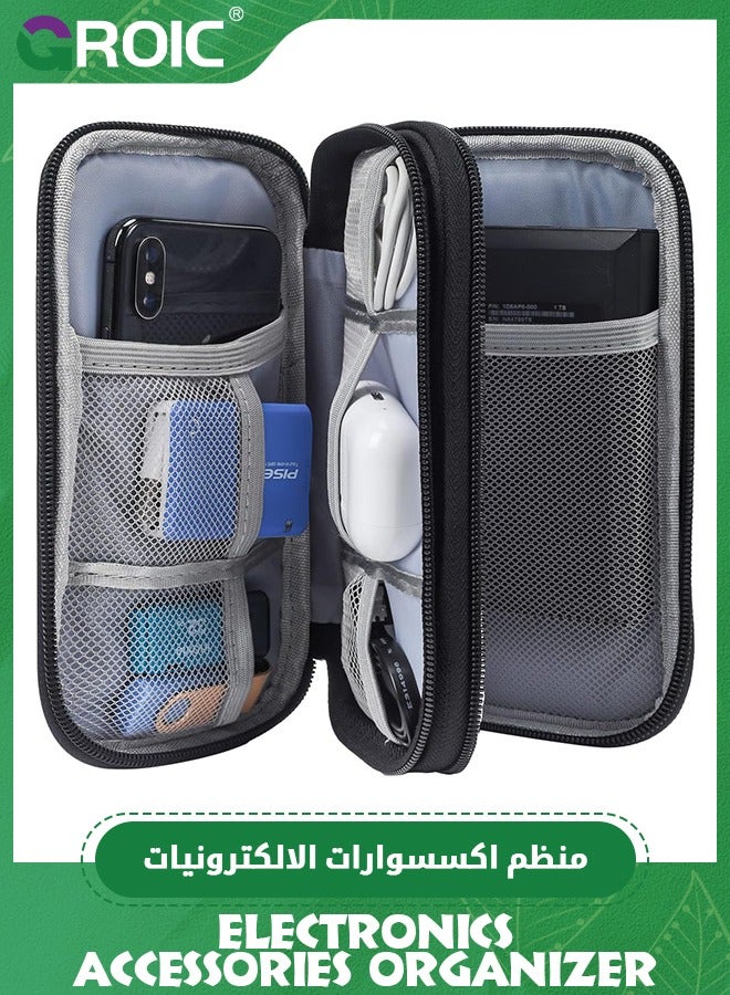 GROIC Electronics Accessories Organizer Pouch Bag, Travel Universal Organizer for Cable, Charger, Phone, SD Card, Business Travel Gadget Bag - Image 2