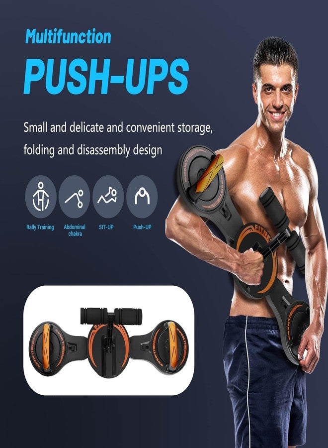 KRLZ Push Up Board Equipment 4 in 1 Portable Push Up Handles for Home Gym Fitness | Resistance Trainers | 2 Pull Rope Resistance Band - Image 3