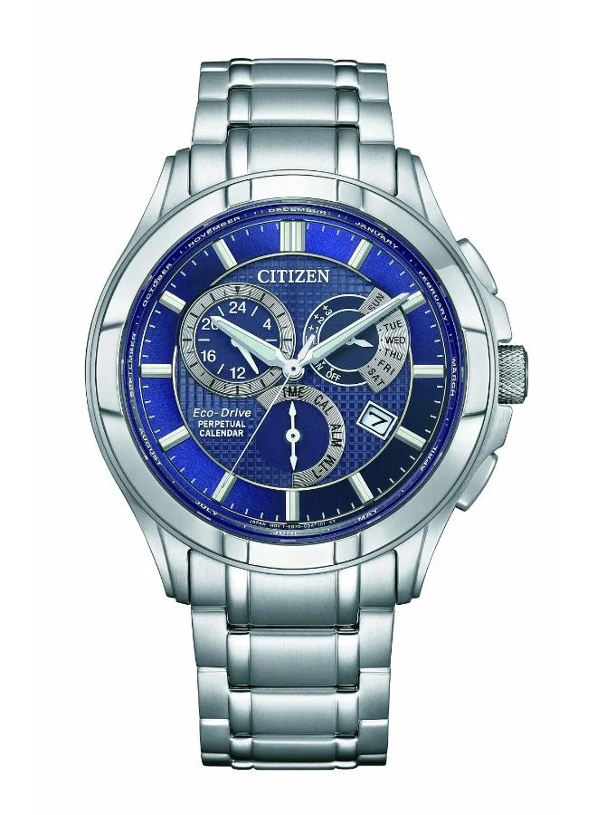 CITIZEN Men's Stainless Steel ECO-DRIVE PERPETUAL CALENDAR Watch BL8160-58L - 42 mm