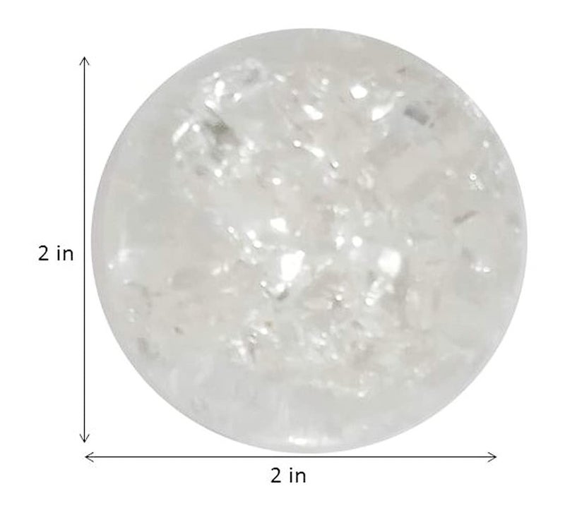 SENTROX Indoor Water Fountains Glass Ball | Ice Cracked Crystal Glass Fountain Ball l | Indoor Water Fountain Spinning Crystal Feng Shui Glass Ball | Size-2 inches, (Set of 1) - Image 2