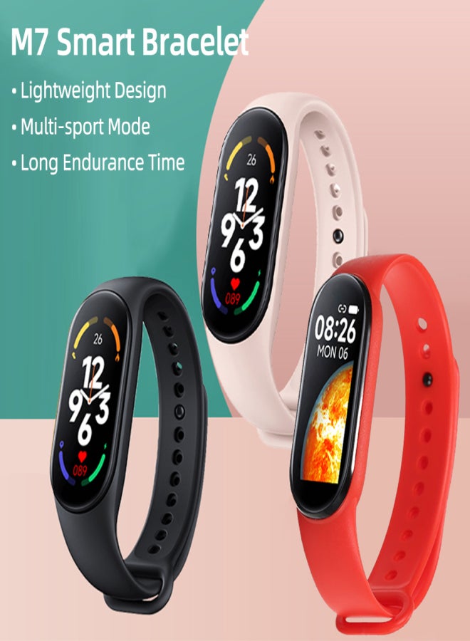 M7 Smart Bracelet 0.96 inch LED Screen Support Heart Rate Blood Pressure Blood Oxygen Sleep Monitoring Information Reminder Red - Image 2