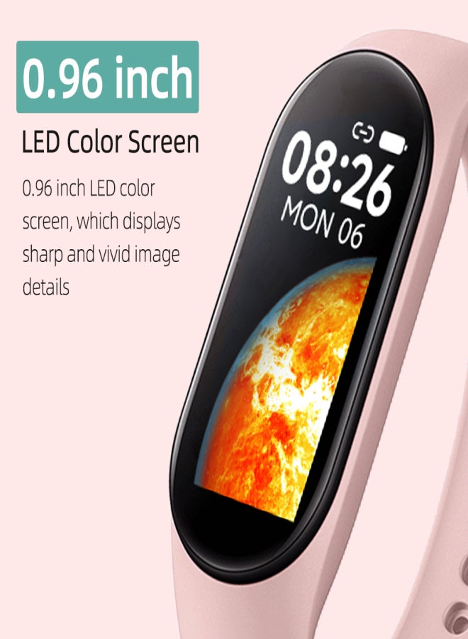 M7 Smart Bracelet 0.96 inch LED Screen Support Heart Rate Blood Pressure Blood Oxygen Sleep Monitoring Information Reminder Red - Image 3