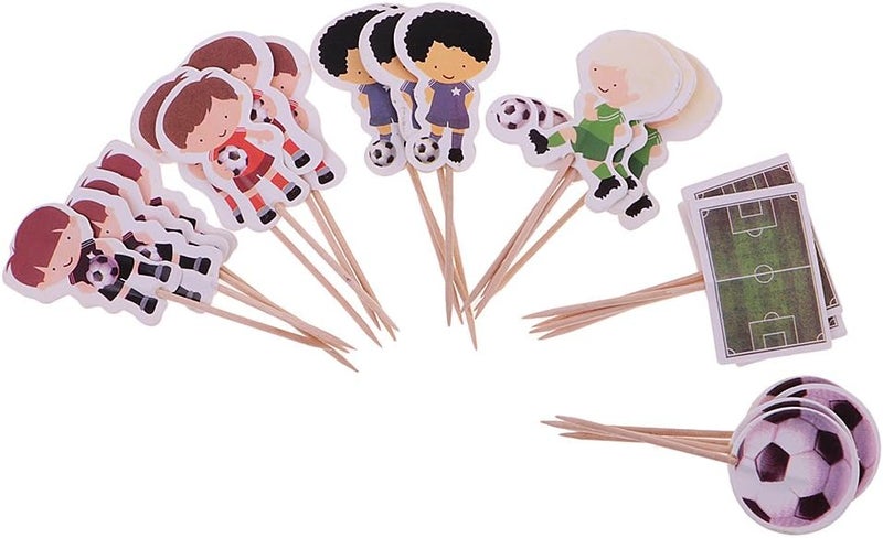 كلاراكو مجموعة من 24 قطعة من أعواد تزيين الكب كيك لتزيين الكيك وحفلات أعياد ميلاد الأطفال - Image 5