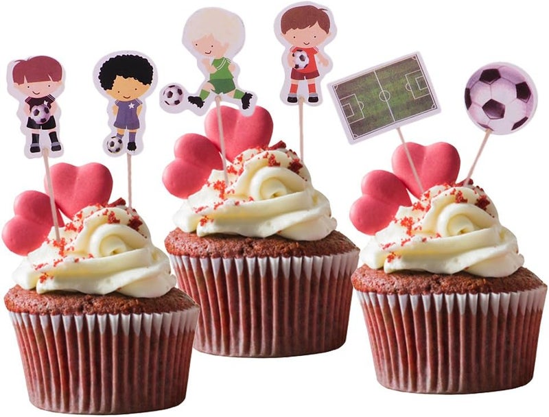 كلاراكو مجموعة من 24 قطعة من أعواد تزيين الكب كيك لتزيين الكيك وحفلات أعياد ميلاد الأطفال - Image 4