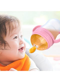 Baby Food Feeder Silicone Squeeze Rice Cereal Bottles with Dispensing Spoon