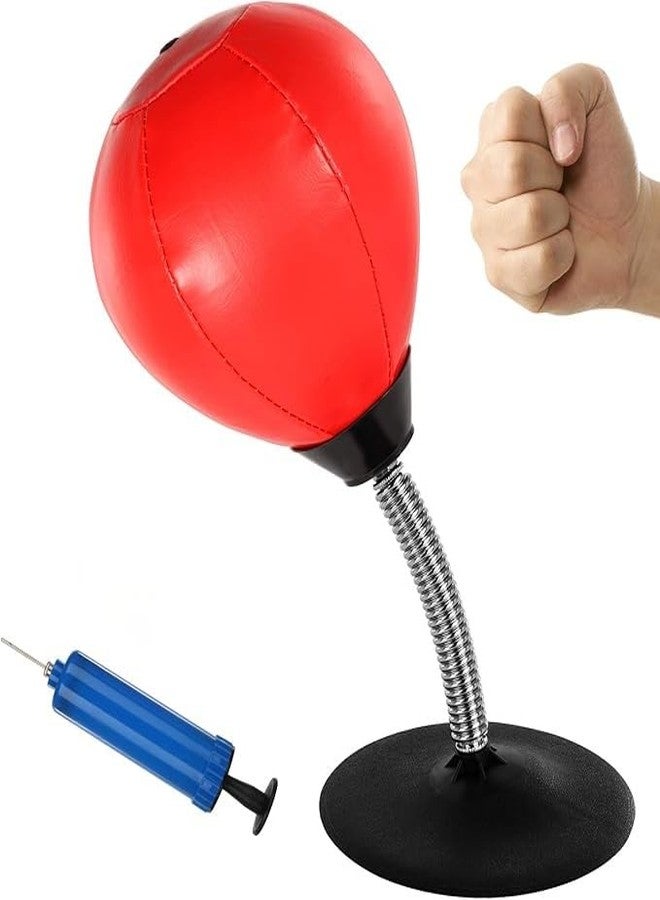VishBin 1 Pcs Desktop Punching Bag Stress Relief Punching Ball with Strong Suction Base Kids Boxing Bag for School Home Office - Image 1
