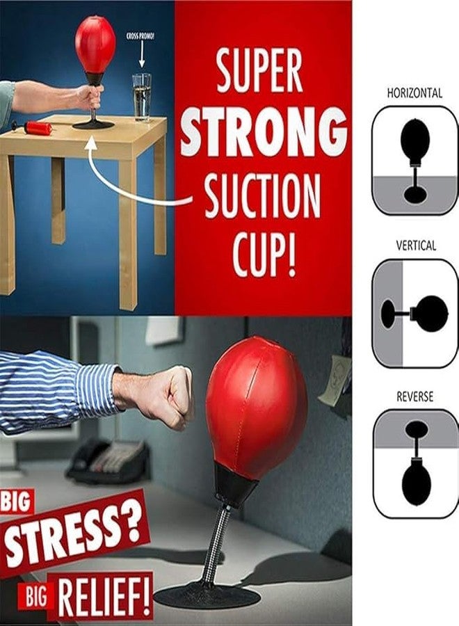 VishBin 1 Pcs Desktop Punching Bag Stress Relief Punching Ball with Strong Suction Base Kids Boxing Bag for School Home Office - Image 5