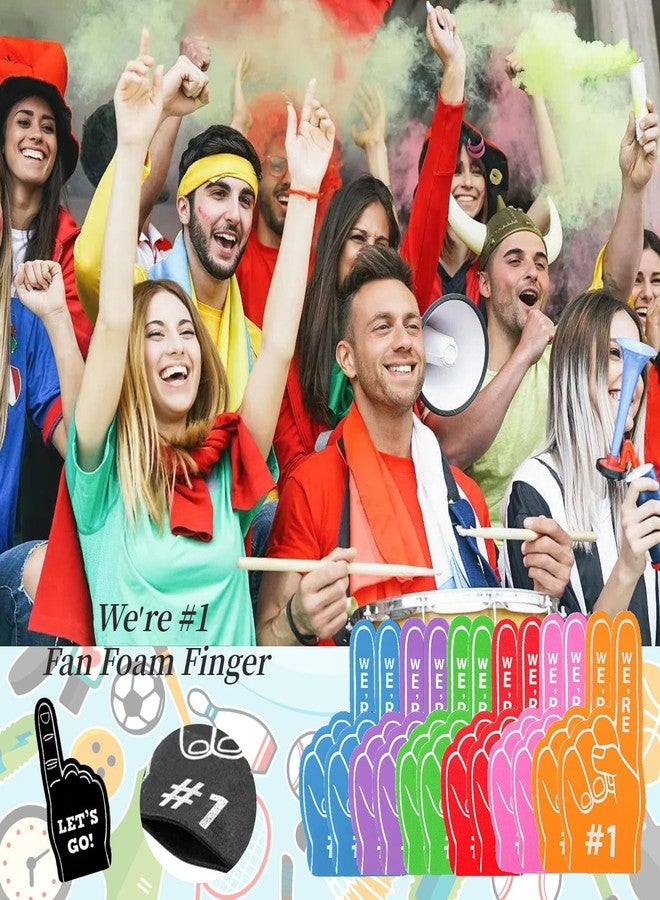 Cansybil 20 Pcs Mini Foam Fingers, We're Number 1 Finger Foam Fingers,Sports Fan Foam Finger,Cheerleader Foam Hands - Designed for all kinds of sports events, games, schools and stadiums (Purple) - Image 4