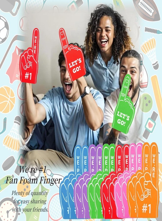 Cansybil 20 Pcs Mini Foam Fingers, We're Number 1 Finger Foam Fingers,Sports Fan Foam Finger,Cheerleader Foam Hands - Designed for all kinds of sports events, games, schools and stadiums (Purple) - Image 3