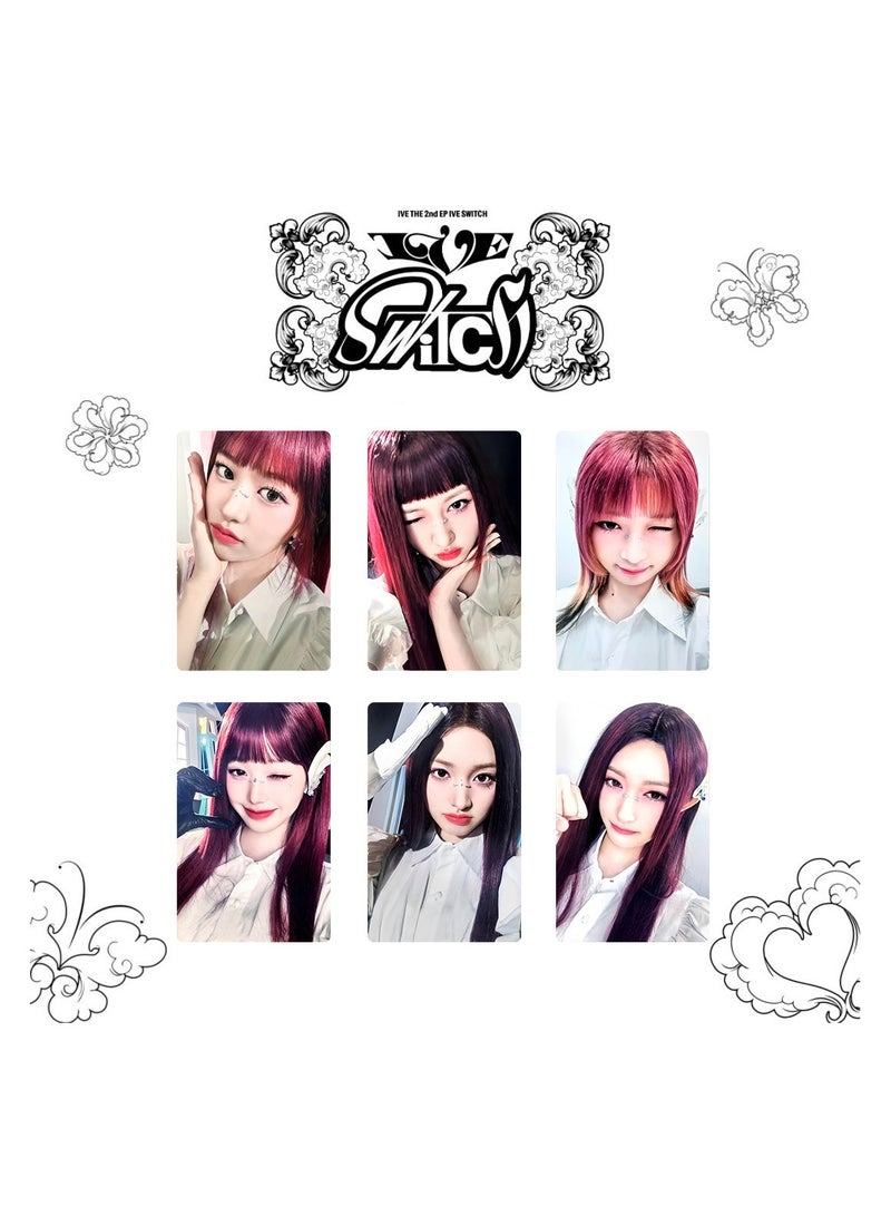 NIBEMINENT 6 Pcs Kpop IVE - IVE SWITCH Lomo Cards Card For Fans Collection Gifts