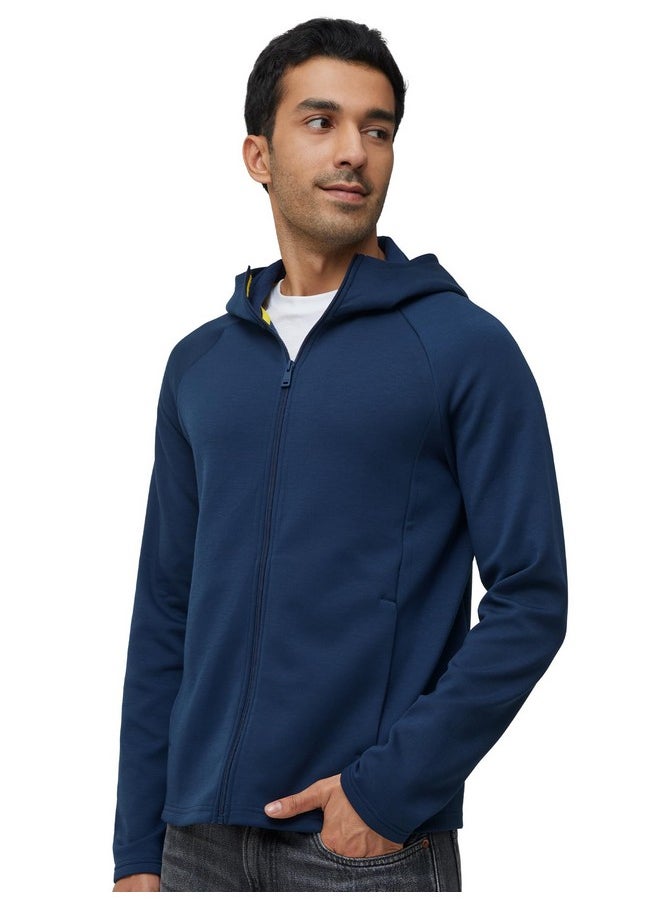 XYXX - XYXX Men Cotton Rich Hoodies, Regular Fit, Solid, Pack of 1, MB11HD02L, Midnight Blue, L - Image 1