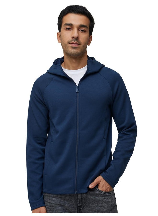 XYXX - XYXX Men Cotton Rich Hoodies, Regular Fit, Solid, Pack of 1, MB11HD02L, Midnight Blue, L - Image 1