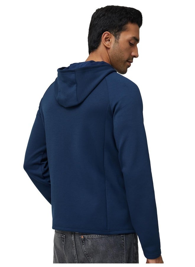 XYXX - XYXX Men Cotton Rich Hoodies, Regular Fit, Solid, Pack of 1, MB11HD02L, Midnight Blue, L - Image 1