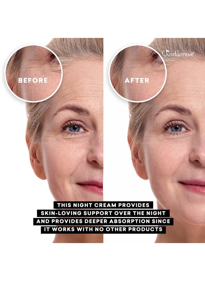 Just Nutritive - Antiaging Night Facial Cream Best Night Cream For Awesome Looking Skin Anti Wrinkle Cream Anti Aging Night Cream For Face Anti Aging Skin Care 2Oz - Image 1