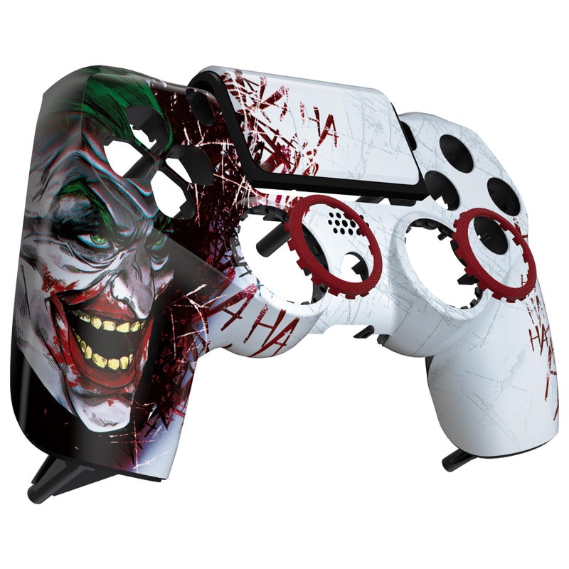 eXtremeRate Clown Hahaha Ghost Replacement Faceplate Touchpad Cover Redesigned Housing Shell Case Touch Pad Compatible with PS4 Slim Pro Controller JDM040050055 Controller NOT Included - Image 2