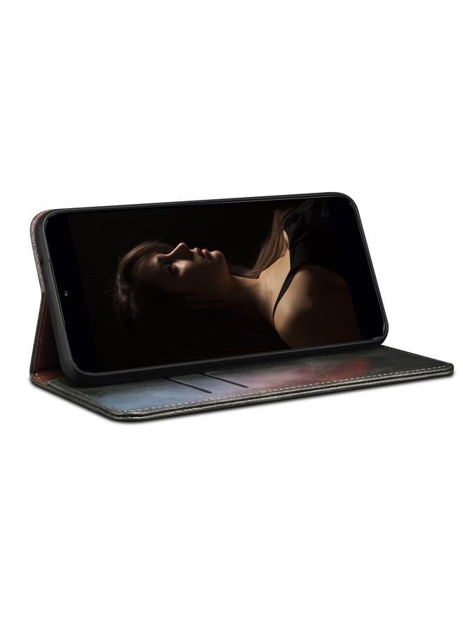 اس-توب جراب لهاتف Samsung Galaxy S24 Ultra 5G جراب هاتف جلدي من الشمع الزيتي بنمط حصان مجنون - Image 5