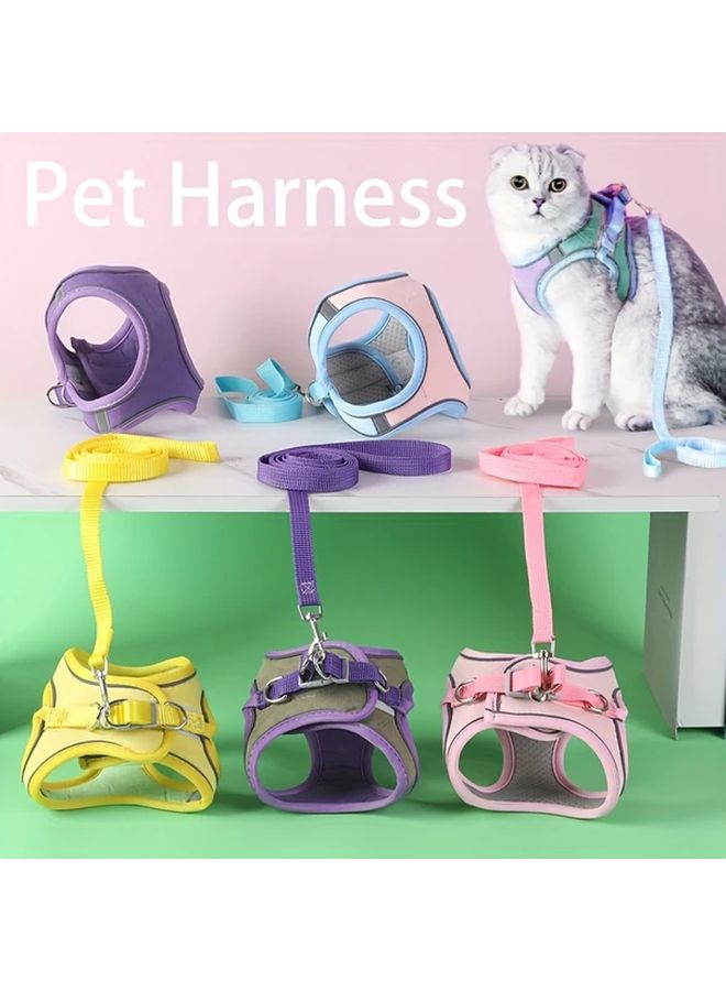 Yellow Cat Harness And Leash Set Size L Anti Escape Vest For Travel - Image 2