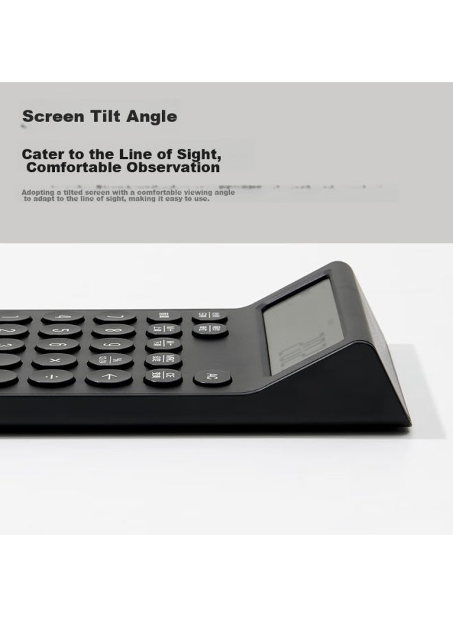 Kaco Large Screen Voice Calculator, Financial/office Mental Math, 12-digit Display, Real Voice Calculation, Office Stationery Supplies, Charming Black - Image 5