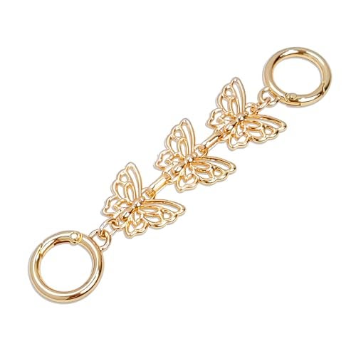 cioatu Women Bag Extender Chain Purse Strap Extenders for Women Bag Purse Accessories Bag Charms for Handbags Purse Bag Making Supplies (1x Butterfly) - Image 1