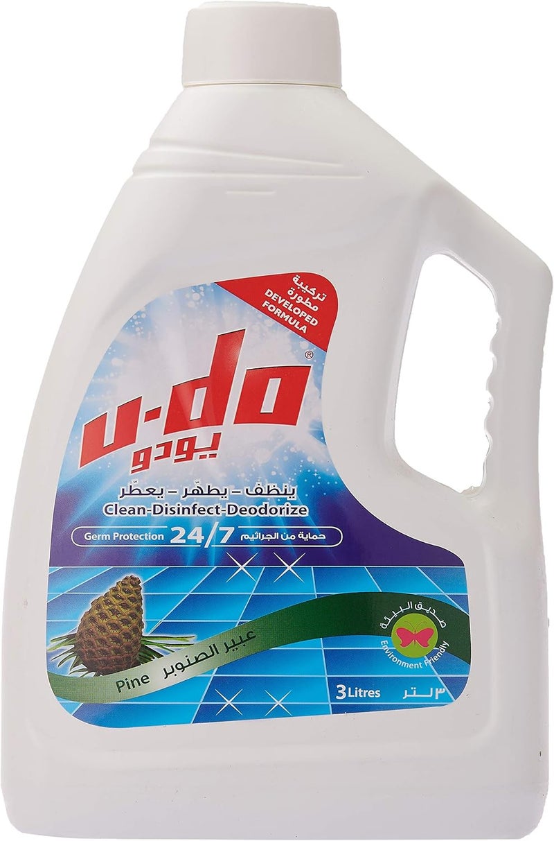 u-do Floor Cleaner, Pine Smell, 3Ltr - Image 1
