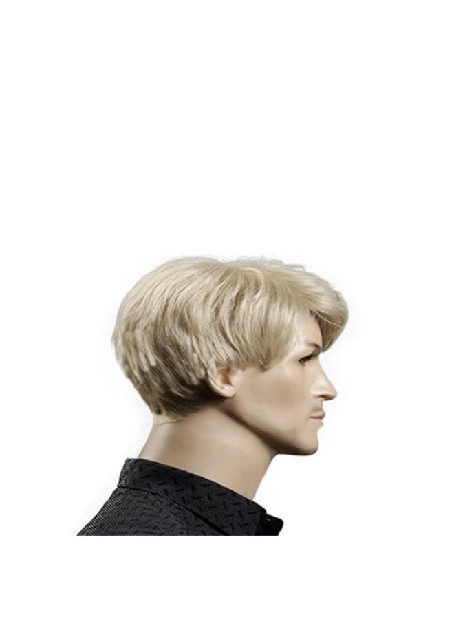 Kalyss 8" Short Straight Men'S Blonde Color Wig Heat Resistant Synthetic Hair Wig (Blonde) - Image 3