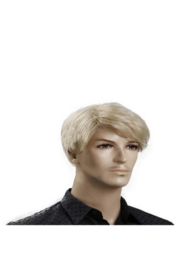 Kalyss 8" Short Straight Men'S Blonde Color Wig Heat Resistant Synthetic Hair Wig (Blonde) - Image 5