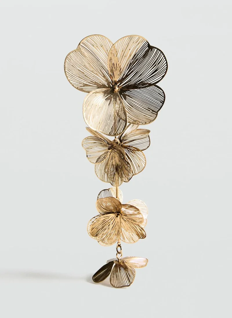 MANGO Hanging Floral Earrings
