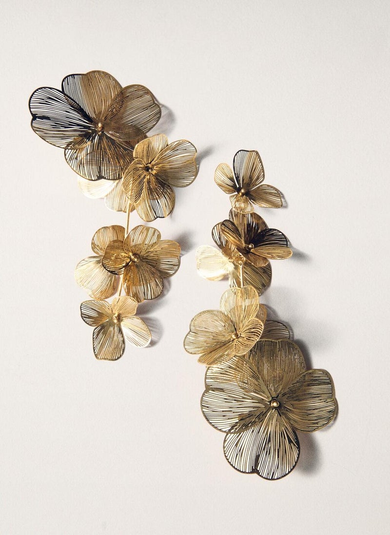 MANGO - Hanging Floral Earrings - Image 1