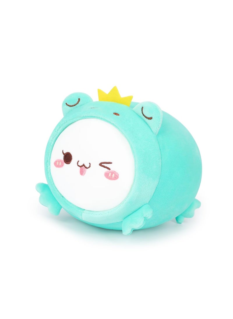 AIXINI AIXINI Cute Cat Frog Plush Pillow 8  Kitten Froggy Stuffed Animal  Soft Kawaii Cat Plushie with Frog Outfit Costume  Hugging Plush Squishy Pillow Toy Gifts for Kids  - Image 1