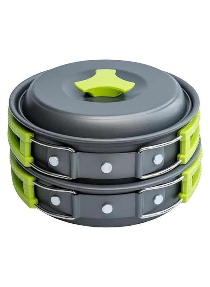 erorex Camping Cookware Mess Kit for Backpacking Gear – Camping Cooking Set - Camping Pots and Pans Set - Backpacking Stove/Portable Stove Compatible - Camp Kitchen Equipment Accessories Pot - Image 1