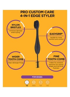 Wet brush Pro Custom Care Triple Edge Styler, Textured Hair, Baby Hair, Toothbrush, Nylon Bristles  - Image 3