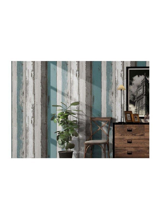 NIBEMINENT Qiangtie Vintage Style Decorative Wall Art Blue/Grey/White 10x0.6meter