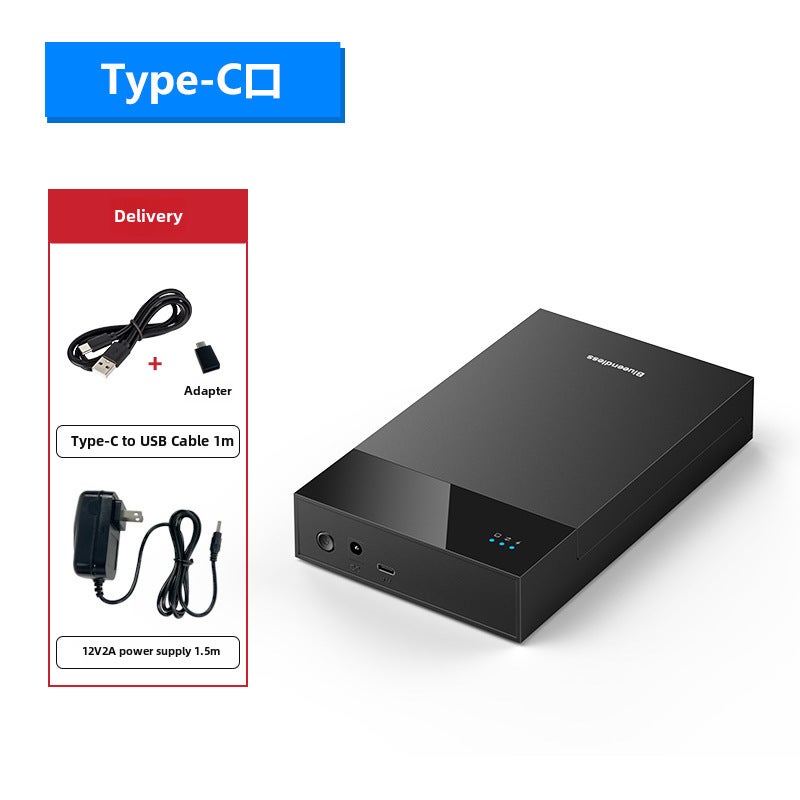 3.5 Inch SATA USB 3.0 External Hard Drive EnclosureType-C Port/3.0 High Speed/National Standard & US Standard Power Supply Type-C Port/3.0 High Speed/National Standard & US Standard Power Supply 