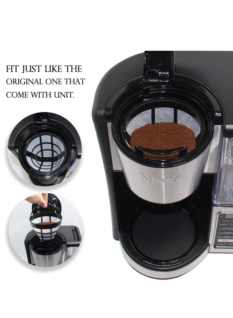KASTWAVE مرشحات قهوة قابلة لإعادة الاستخدام، عبوة من 4 مرشحات مخروطية لسلة ماكينة القهوة، مرشحات نايلون لمرشحات وماكينات صنع القهوة Cuisinart/Ninja، خالية من مادة BPA، لمعظم ماكينات القهوة سعة 8-12 كوب - Image 2