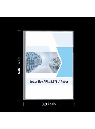48 Pack Waterproof Clear File, A4 Plastic Transparent Folders A4 L-Type Transparent Pockets Folder, Clear Pockets Perfect Folder Plastic Or Document Covers For Office Or School Work - view 3