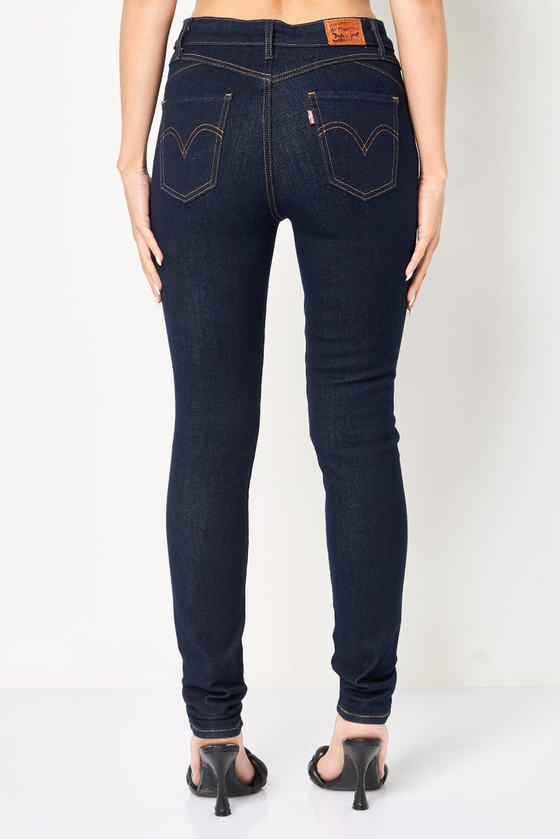 Levi's Women Skinny Fit Wash Stretchable Denim, Dark Navy - Image 4