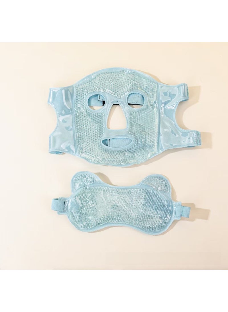 Generic Full Face Cooling Mask Cotton Ice PackIce mask eye mask [blue]] Ice mask eye mask [blue]] 