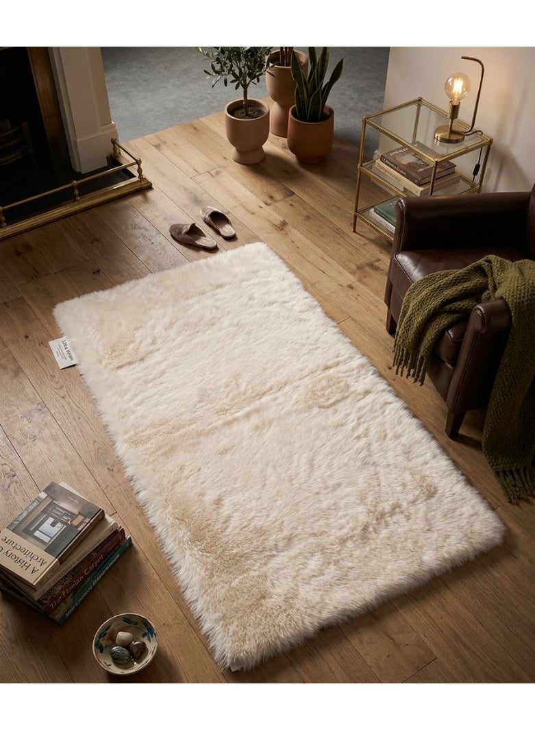 High‑quality fur small rug with a luxurious soft feel Made from ultra‑plush fibers for maximum comfort Non‑slip backing keeps the rug firmly in place Anti‑allergic material safe for sensitive skin Durable construction that stays fluffy and elegant Perfect for bedrooms, living rooms, and cozy corners - Image 2