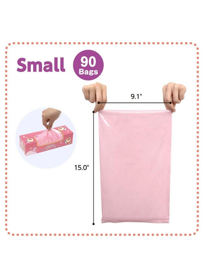 بوس أكياس التخلص من حفاضات الأطفال BOS Amazing Odor Sealing - متينة وغير معطرة [المقاس: صغير، اللون: وردي] (150 كيسًا، عبوة من قطعة واحدة) (150 كيسًا) - Image 1