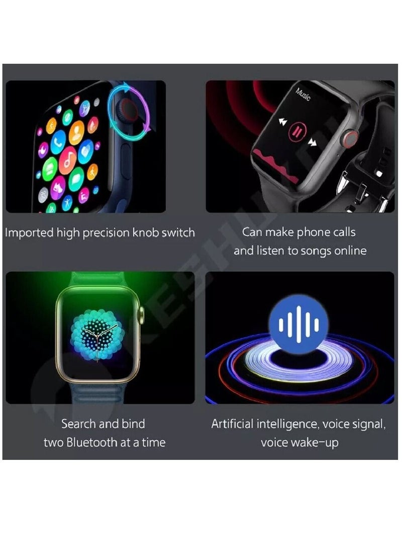 Zoom Plus Bluetooth Call Sports Fitness Tracker Heart Rate Monitor Waterproof Smartwatch For IOS Android Black - Image 4