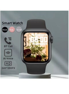 Zoom Plus Bluetooth Call Sports Fitness Tracker Heart Rate Monitor Waterproof Smartwatch For IOS Android Black  - Image 1