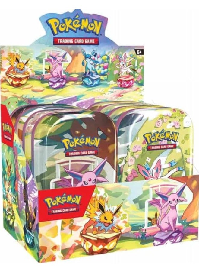 Pokemon Prismatic Evolutions Mini Tins Dsiplay (8 Tins)