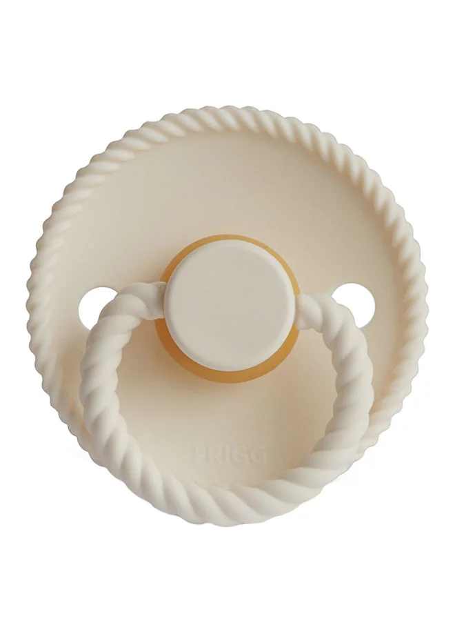 FRIGG Rope Latex Pacifier, 0-6 Months, Size 1 - Cream