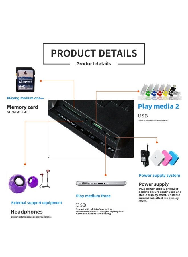 Direct Supply Of 15 Inch 15.4 Inch HD Digital Photo Frame Electronic Photo Album Touch Button Picture Video Advertising Machine-Color:15.4inch Black Touch Buttons - Image 5