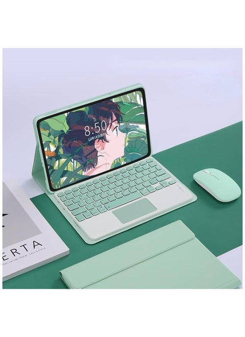حافظة كيبورد متوافقة مع جهاز تابلت Xiaomi Redmi Pad SE بحجم 11 بوصة لعام 2023 كشكول مستشعر لللمس من خلال تقنية البلوتوث وفأرة خلوية