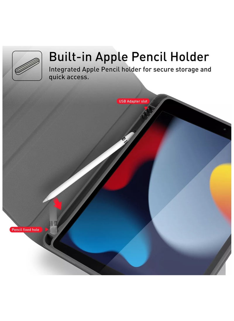TWEGGON Keyboard Case for Apple iPad 10.2" 9th/8th/7th Generations with Pen Holder Black  - Image 3